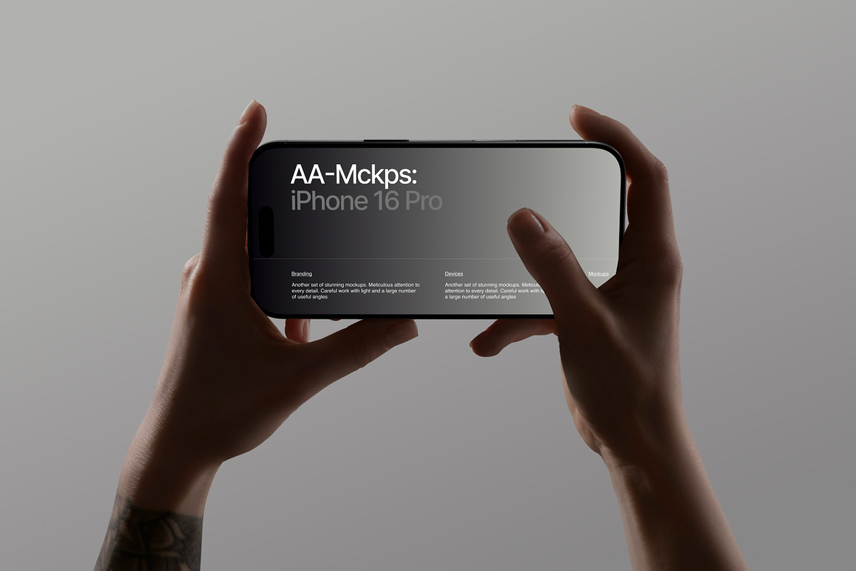 AA-Mockups: iPhone 16 Pro, an iPhone Mockup by ls.graphics (Photo 6 of 10)
