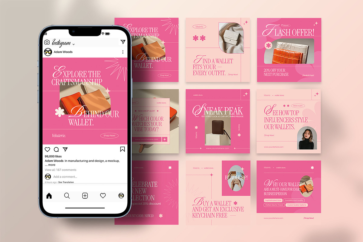 Trendy Wallet - Instagram Post, a Social Media Template by VUNIRA (Photo 3 of 3)