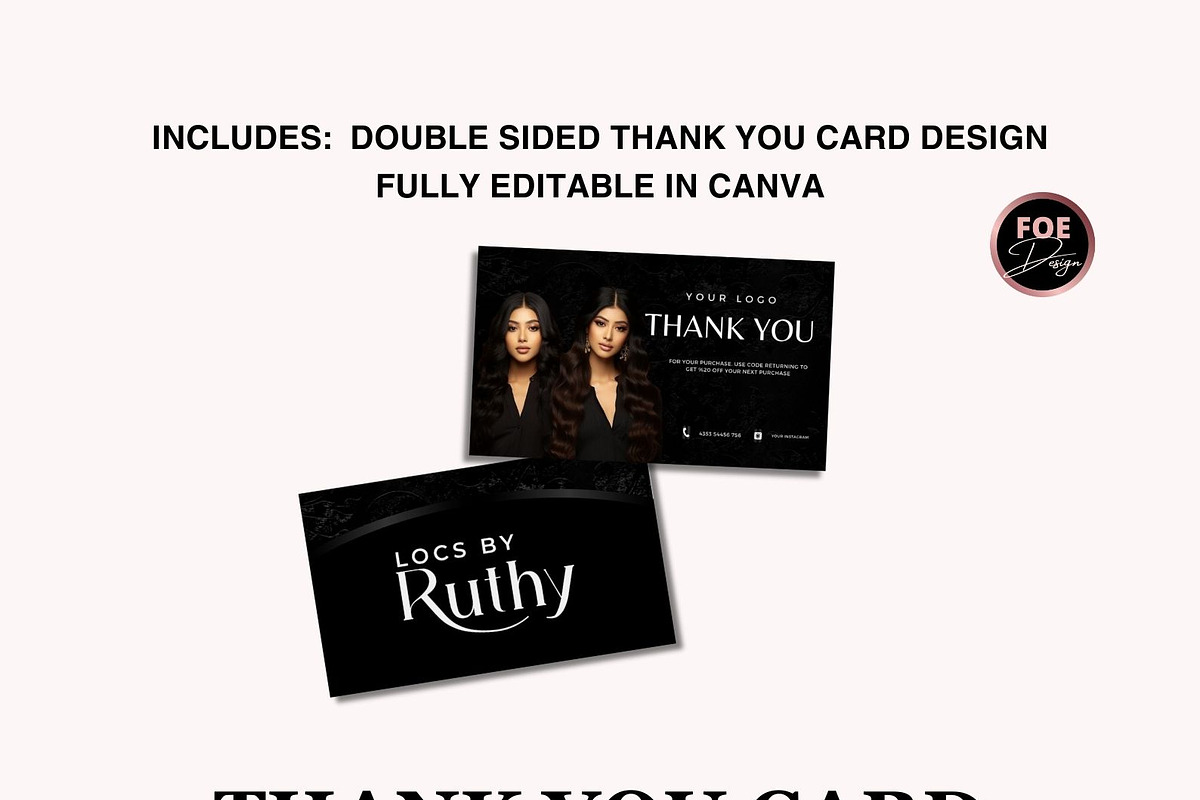 Hair Branding Kit | Hang Tags Thank, a Branding & Logo Template by Foedesigner (Photo 4 of 8)