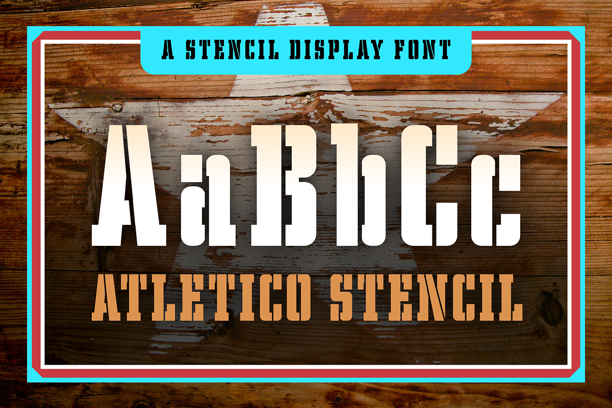 Atletico - Stencil font, a Slab Serif Font by SelfBuild Type (Photo 1 of 11)