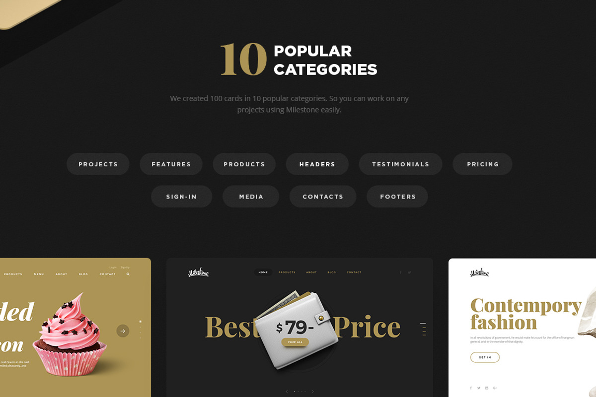 -50% Sale. Milestone UI Kit, an UI Kit Template by kavoon (Photo 3 of 17)