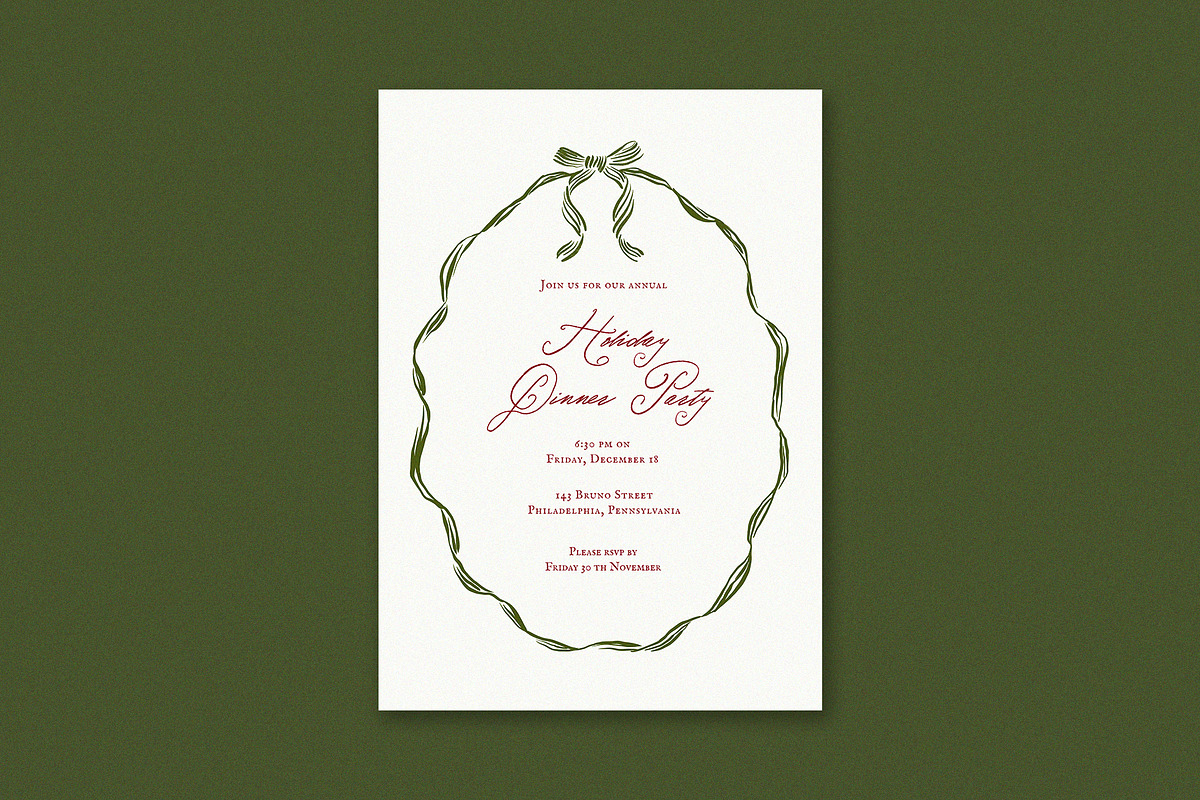Christmas Frames & Bows Whimsy Set, an Object Graphic by Calamar Studio (Photo 10 of 12)