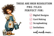 Whimsical Spring Girl Clipart, an Illustration by OK Design (Thumbnail 4 of 6)