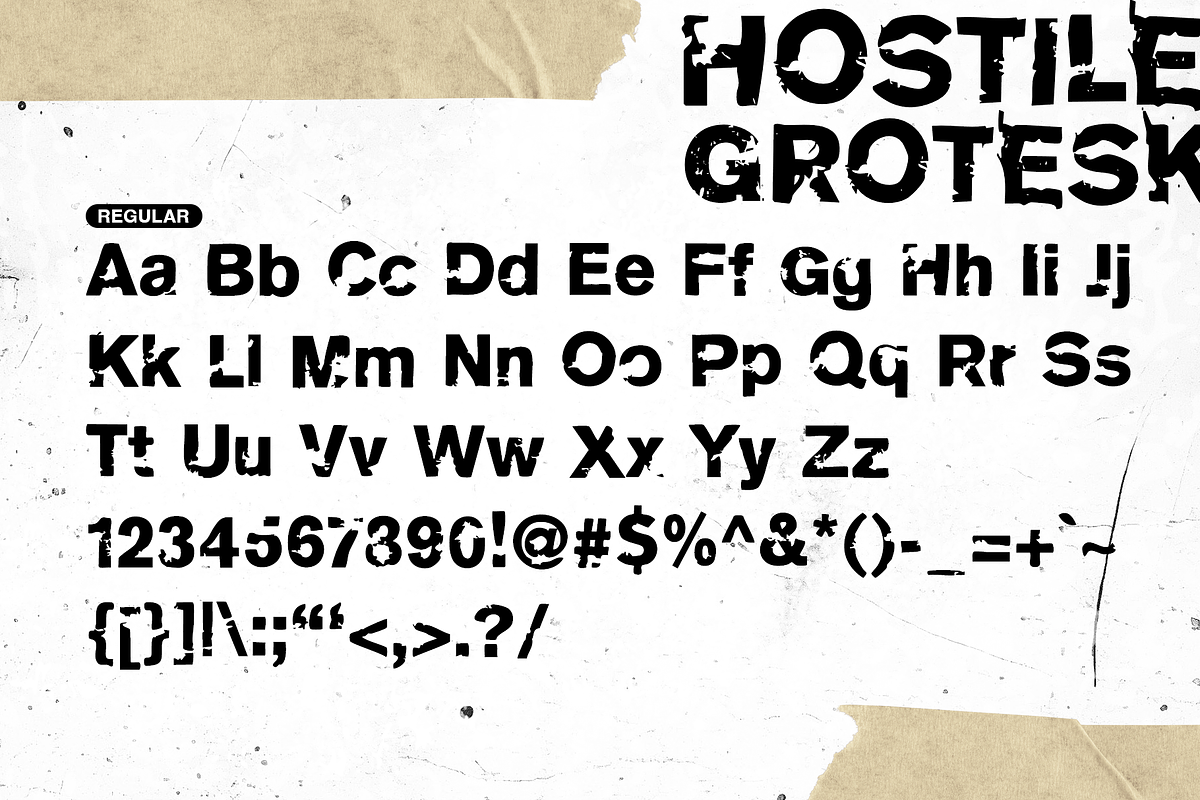 Hostile Grotesk - A Brutal Typeface, a Sans Serif Font by twentytwo media co. (Photo 2 of 5)