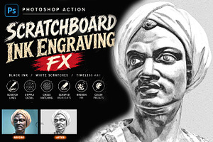 SCRATCHBOARD INK ENGRAVING FX