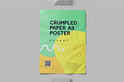 Crumpled A3 Portrait Poster Mockups, an Advertising Mockup by megostudi0 (Thumbnail 5 of 5)