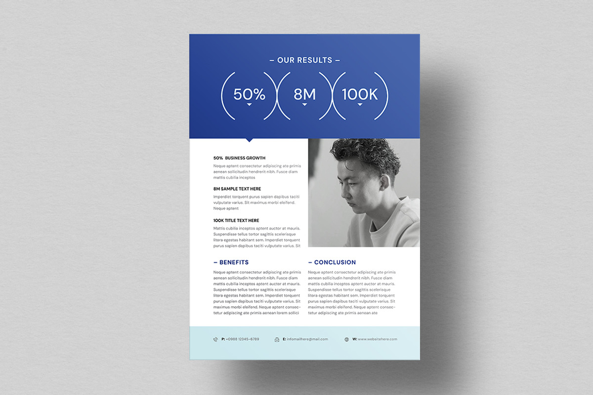 Minimal Case Study Flyer | Word, a Flyer Template by HiveArts (Photo 3 of 3)