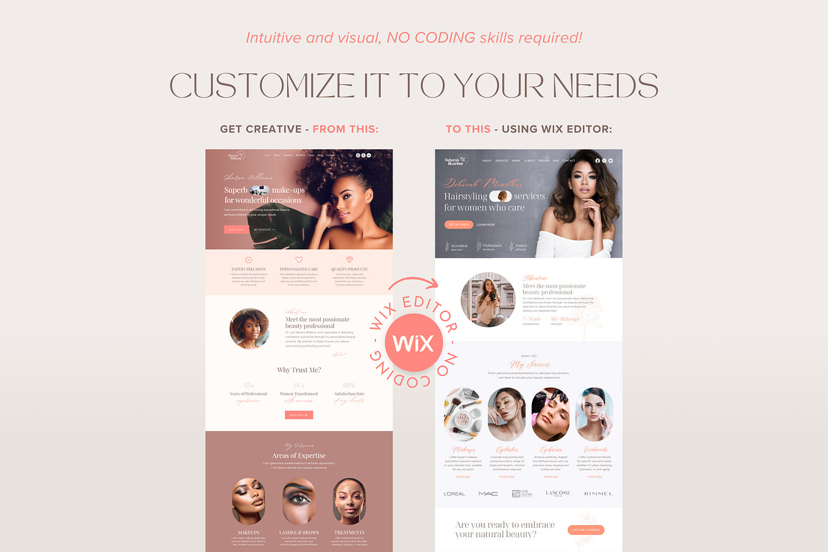 Beauty Salon Wix Website Template, a Wix Template by vectorocean (Photo 4 of 11)