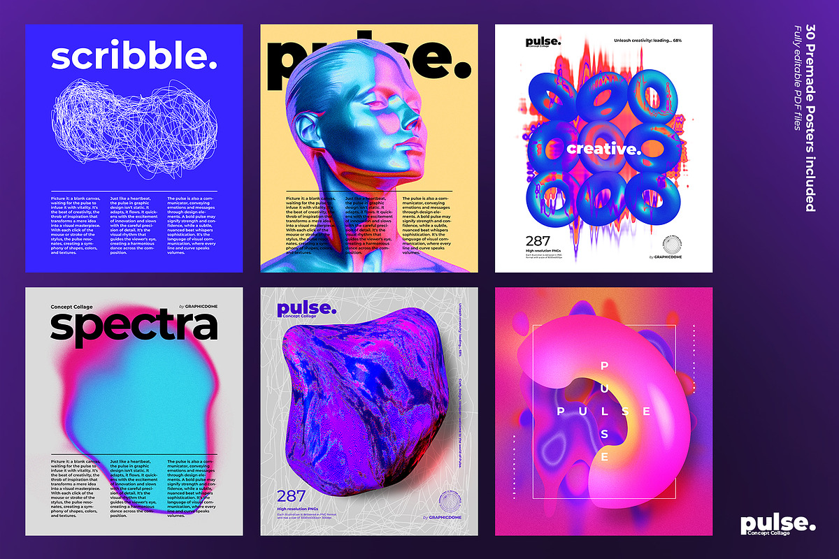Pulse 287 PNG Elements + 30 Posters, an Object Graphic by Graphicdome (Photo 24 of 27)