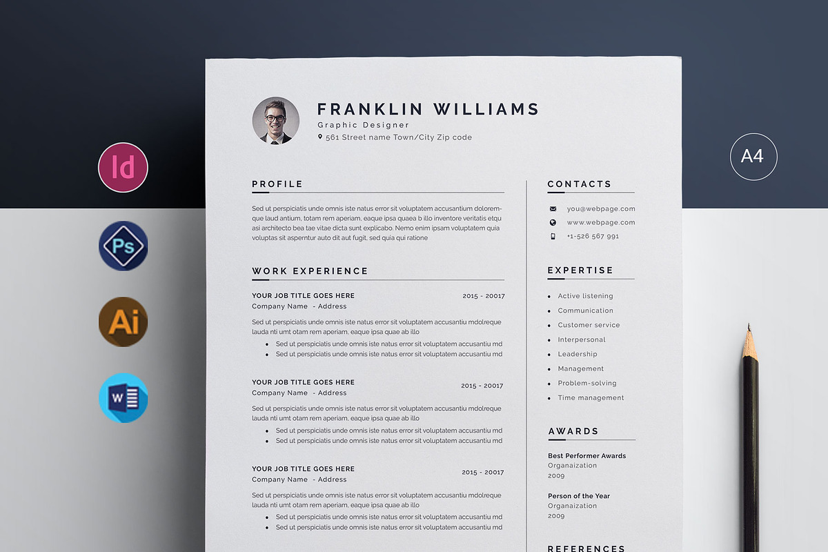 Minimal Resume, a Resume Template by Pxl_graphic (Photo 1 of 4)
