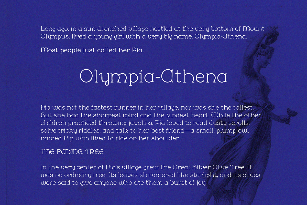 Olympia Athen - Display Typeface, a Serif Font by Lilithcollageart (Photo 3 of 10)