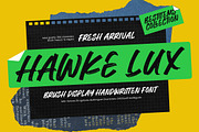 Hawke Lux Brush Display Handwritten, a Script Font by Letterena Studios Script (Thumbnail 1 of 10)