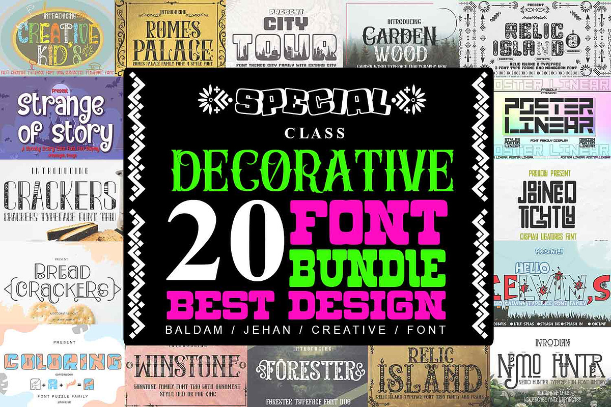 BULK BUNDLE 110 FONT INCLUDE, a Serif Font by Bramcreative (Photo 2 of 7)