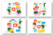 10 Short Video Reels Illustration, a Technology Illustration by denayunebgt (Thumbnail 2 of 4)
