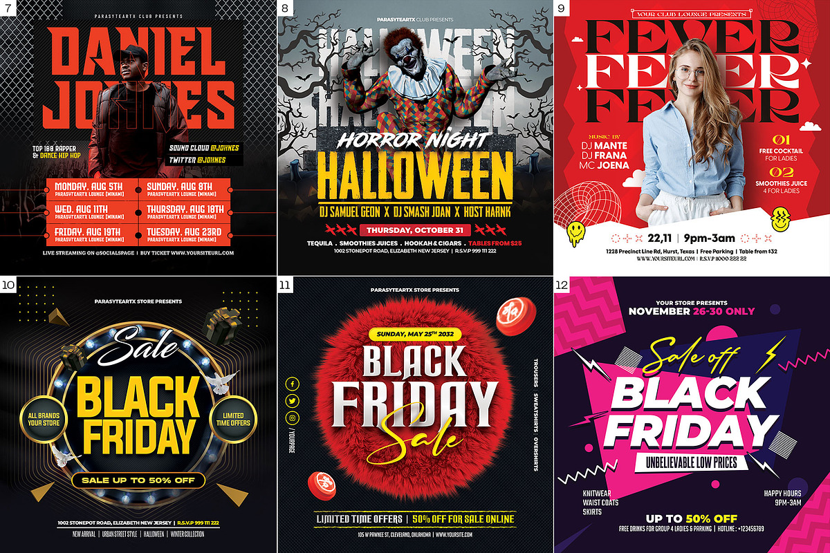 24 Flyer Templates, a Templates & Theme by iDoodle Studio (Photo 4 of 6)