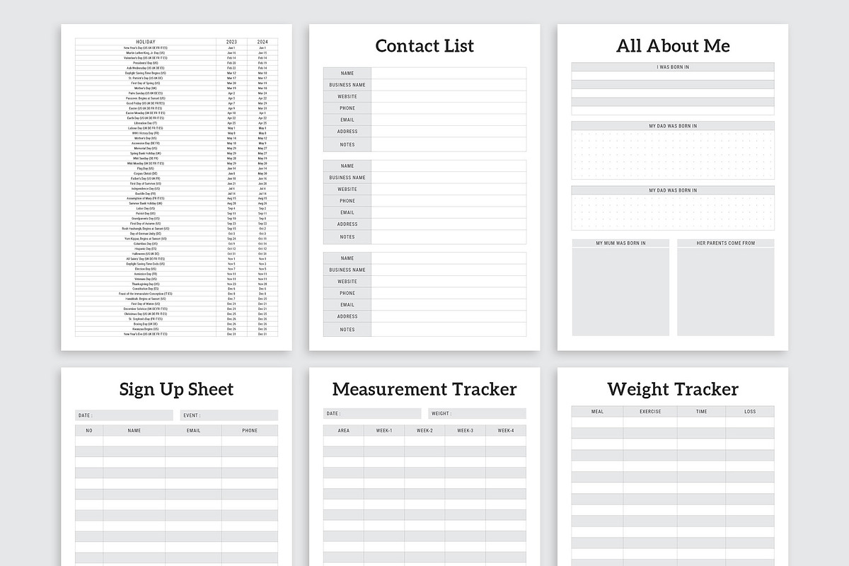 2026 Monday & Sunday Start Planner, a Stationery Template by MNT-Creator (Photo 9 of 11)