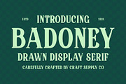 Badoney Drawn, a Serif Font by Craft Supply Co. (Thumbnail 1 of 8)