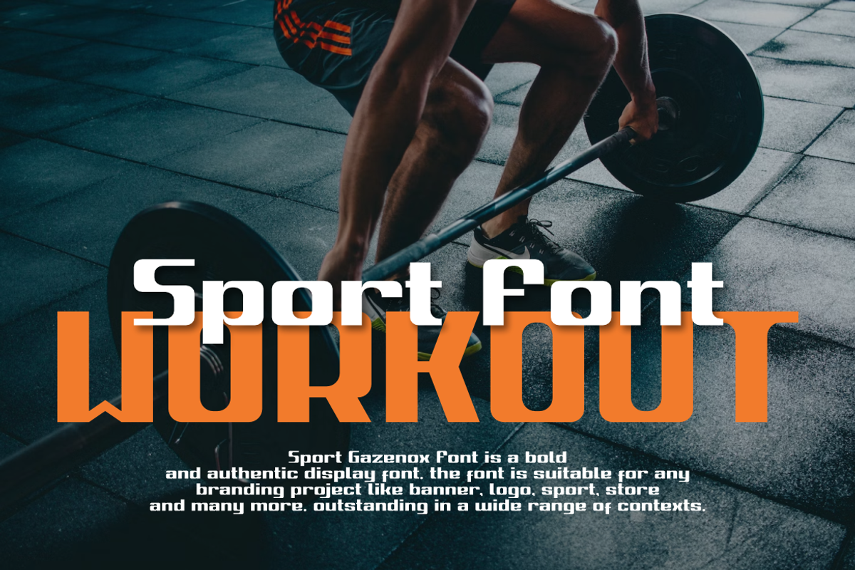 Sport Gazenox, a Sans Serif Font by QR Design Studio (Photo 8 of 11)