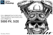 Motorcycle Skull T-Shirt Design Moto, an Illustration by XXX (Thumbnail 1 of 2)