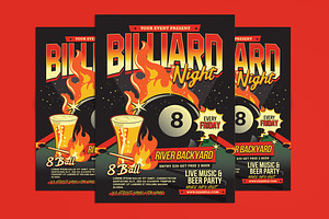 Billiard Night Flyer, a Flyer Template by Muhamad Iqbal hidayat