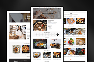 Food Blogger Wix Website Template