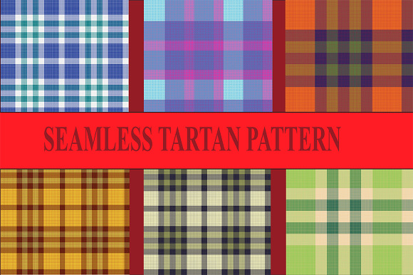 Seamless tartan pattern preview 6