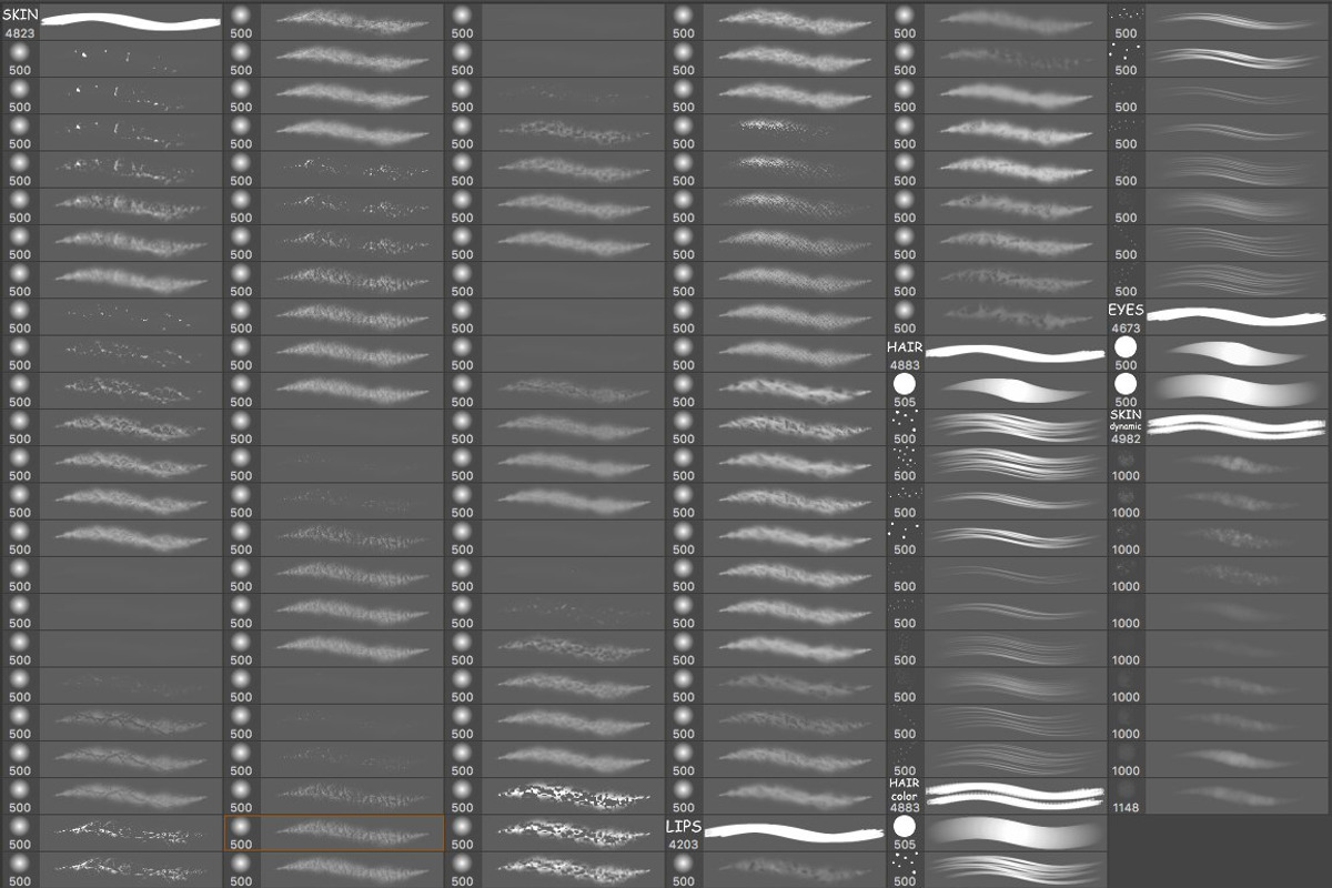 Portrait Brushes for Photoshop, a Brush Add-On by FaeryDesign (Photo 3 of 3)