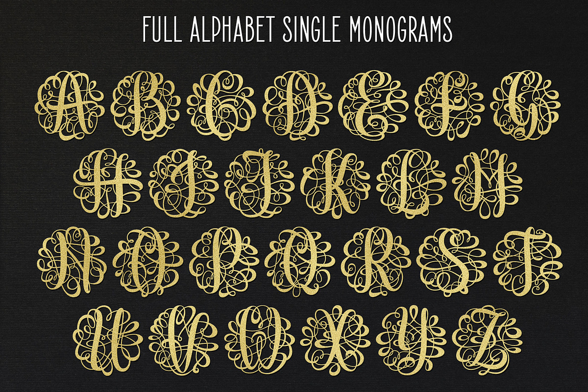 Monogram Script Single, a Symbol Font by Royaltype (Photo 1 of 6)