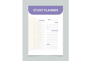 Study Planner For Day Worksheet