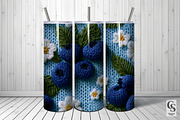 Crochet Floral Blue Berries Papers, a Pattern Graphic by Creative Store (Thumbnail 5 of 5)