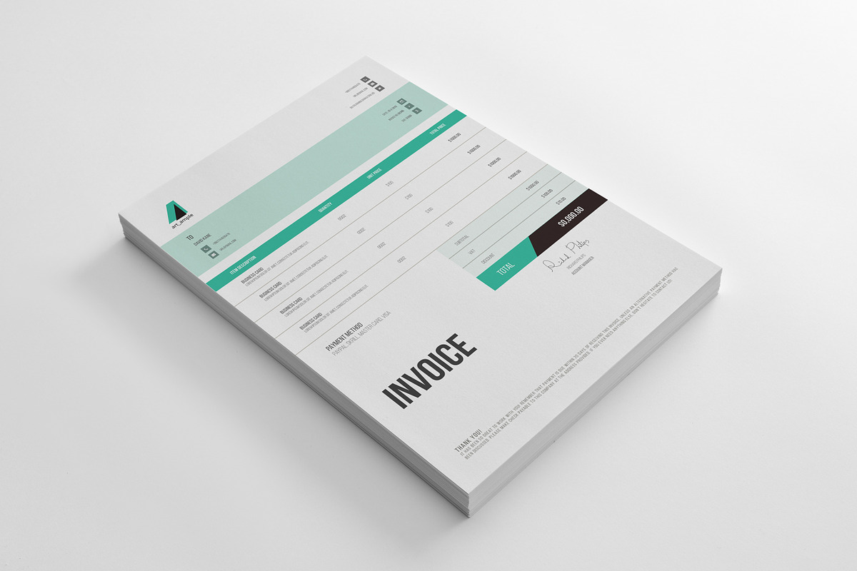 Invoice/bill, a Stationery Template by art_ample (Photo 2 of 2)