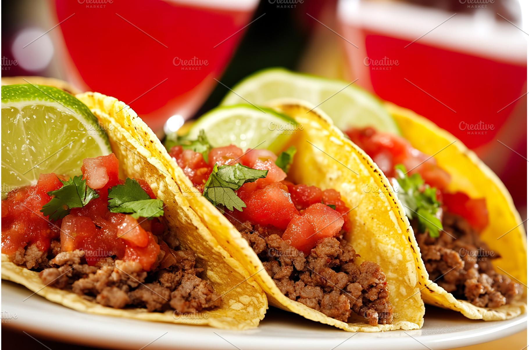 Delicious beef tacos with fresh, a Food & Drink Photo by Lermont51