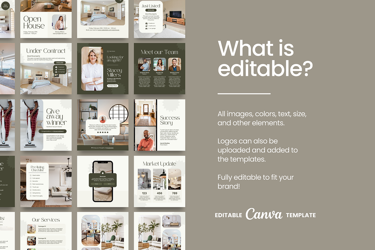 Real Estate Instagram Canva, a Social Media Template by Studio B | Canva Template (Photo 4 of 10)