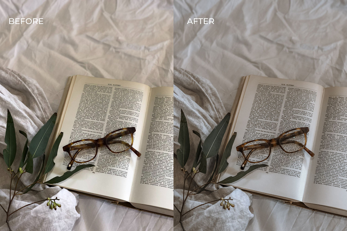MOODY BOOKSTAGRAM LIGHTROOM PRESETS, an Action Add-On by Emma Kate Creative (Photo 6 of 10)