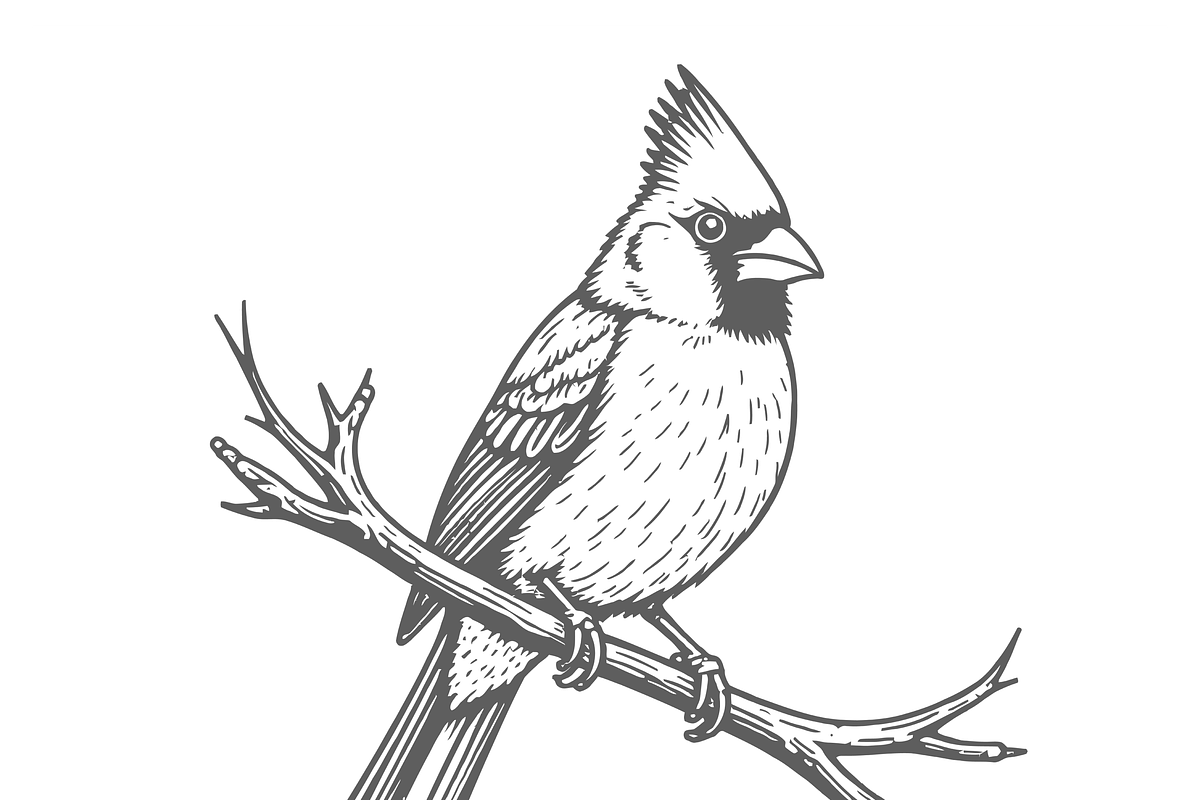 Elegant Bird Illustration, an Empty State Illustration by CarWrap design (Photo 2 of 4)