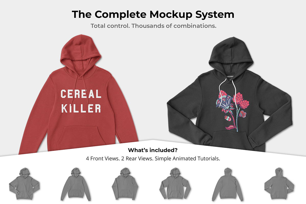 Pullover Hoodie Sweatshirt Mockups, a Hoody Mockup by Photific (Photo 5 of 6)