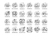 Groups of healthy fruit, Vegetables, a Food Illustration by Tettygreen (Thumbnail 1 of 3)