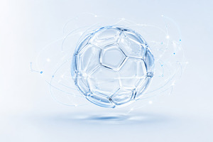 Glass football soccer ball with digi, a Photo by Dvoevnore photos
