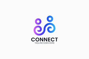 People Logo Connection Technology, a Branding & Logo Template by Signatoro