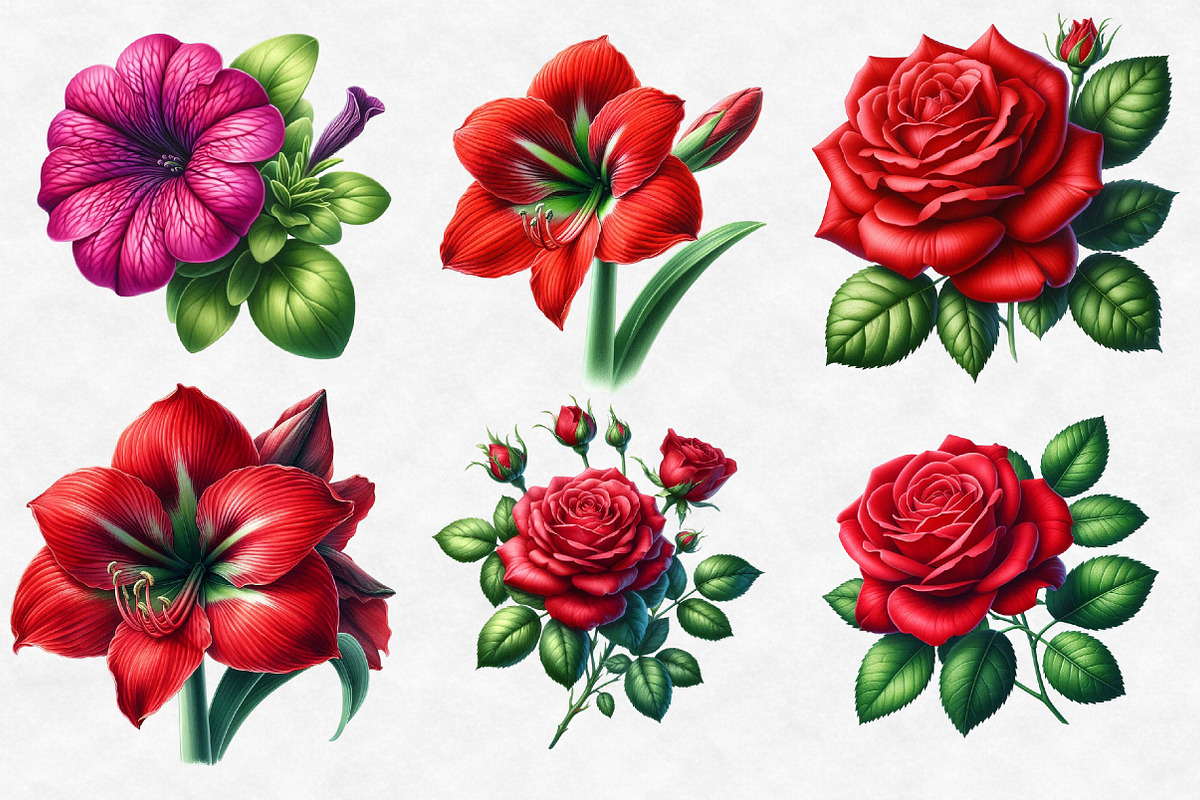 Watercolor Floral Clipart, an Illustration by Designworld (Photo 2 of 6)