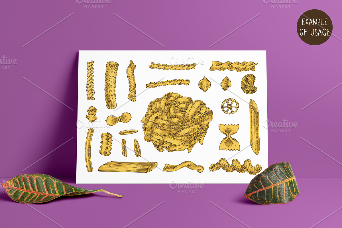 Pasta Elements Collection, an Object Graphic by DeepFuze (Photo 3 of 3)