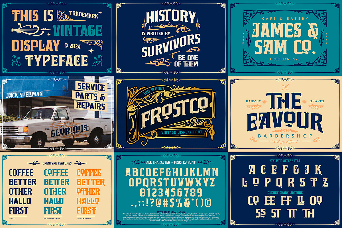 Vintage Font Bundle 4, a Symbol Font by Vintage Division (Photo 6 of 12)