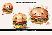 Cartoon Hamburger PNG Clipart Set, a Food Illustration by Geniecreativestudio (Thumbnail 6 of 9)