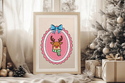 Christmas Coquette Frame Clipart Bun, an Illustration by Libby Wishes (Thumbnail 6 of 8)