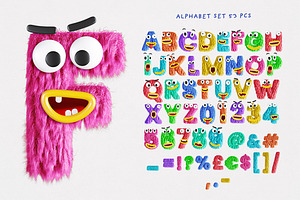 Friendly Monster SVG & PNG Fonts