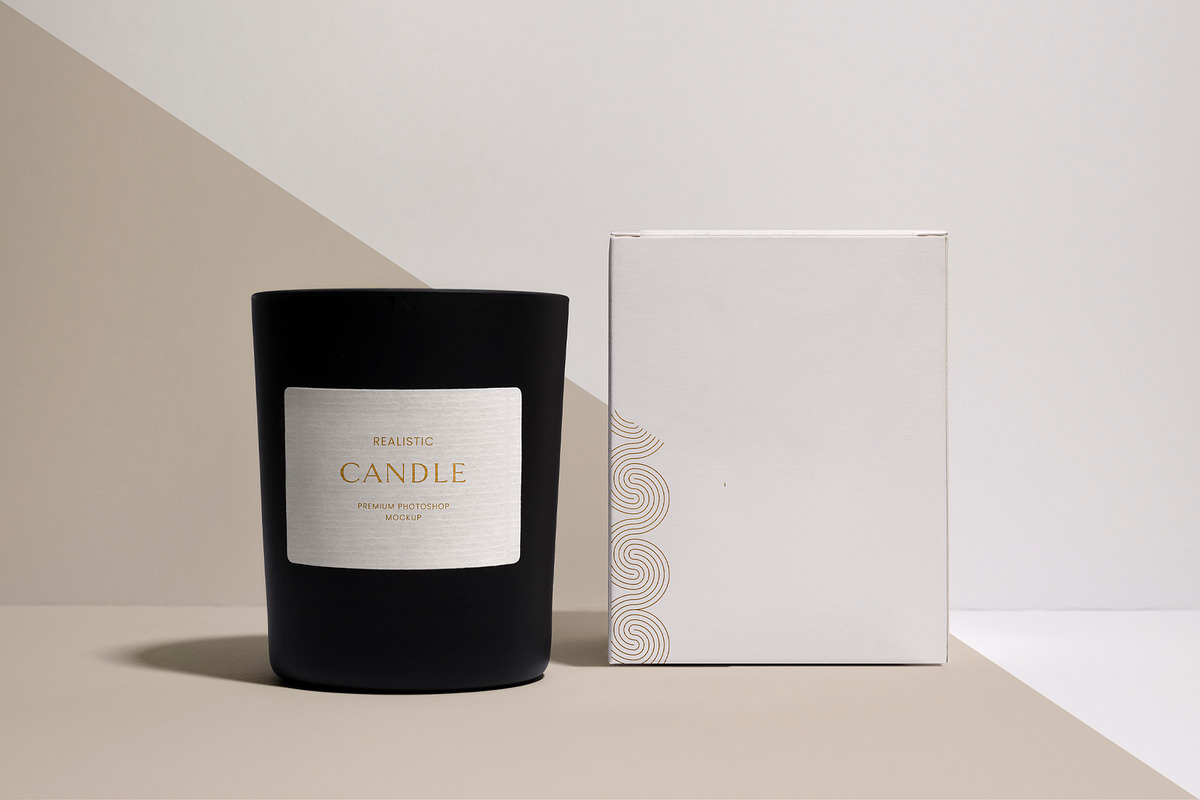 Minimalist Candle & Box - 3 Mockups, a Packaging Mockup by Studio Lanterne (Photo 4 of 7)