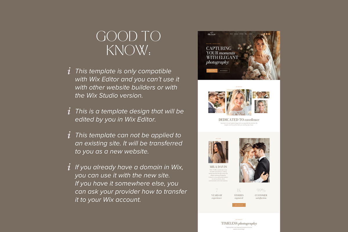 Wedding Photography Wix Template, a Wix Template by vectorocean (Photo 11 of 11)