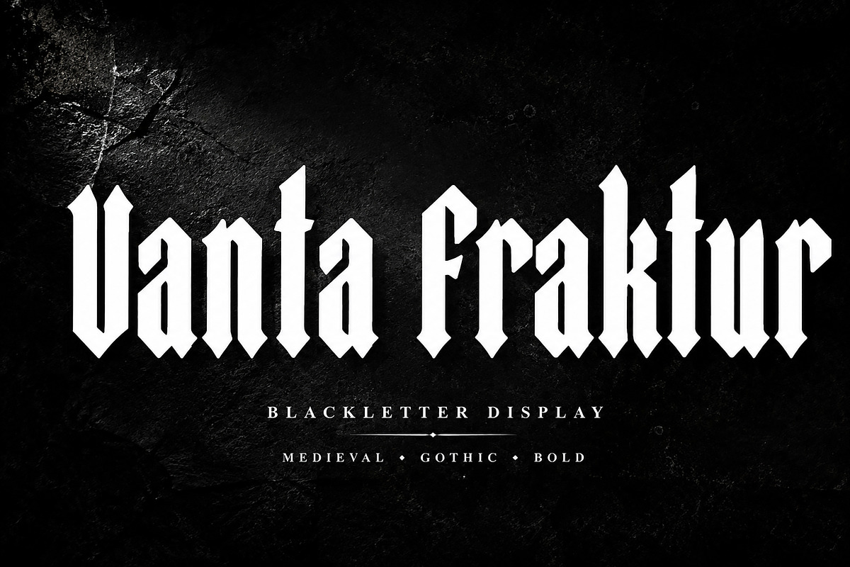 Vanta Fraktur –Bold Blackletter Font, a Blackletter Font by Wow Magic (Photo 1 of 5)