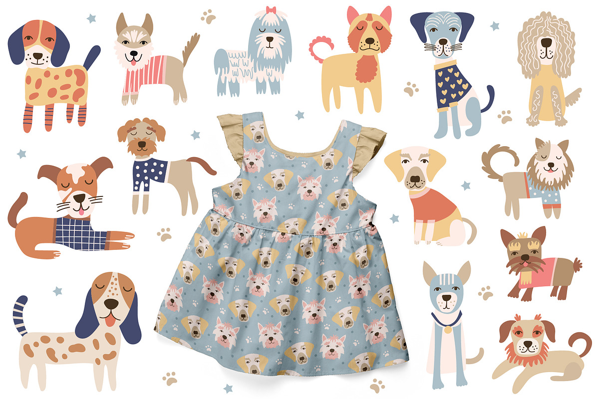 Cool Dogs Bundle. Graphics, Patterns, an Animal Illustration by DearLetters (Photo 8 of 16)