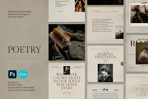 Writers Poets Social Media Templates